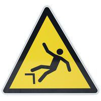Rundes Gefahrenschild - Absturzgefahr - Aluminium - Manutan Expert