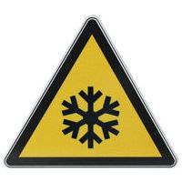 Warnschild - Niedrige Temperatur/Frost - Aluminium - 120 mm