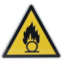 Warnschild - Brandfördernde Stoffe - Aluminium - 200 mm