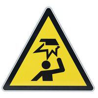 Warnschild ‑ Hindernis im Kopfbereich - Aluminium