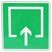 Fluchtwegschild - Sicherer Bereich - Aluminium, 200 x 200 mm - Manutan Expert