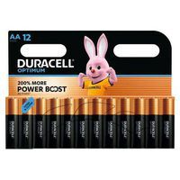 Alkali-Batterie Optimum AA - 12 Stück - Duracell