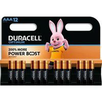 Alkali-Batterie Optimum AAA - 12 Stück - Duracell