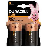 Alkali-Batterie D Plus 100% - 2 Stück - Duracell