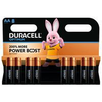 Alkali-Batterie Optimum AA - 8 Stück - Duracell
