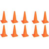 Set mit 10 Baustellenleitkegeln ohne reflektierende Streifen, 50 cm ‑ Manutan Expert