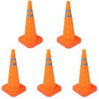 Set mit 5 einklappbaren Leitkegeln aus Nylon, 70 cm - Manutan Expert