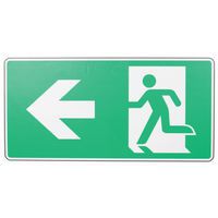 Schild - Notausgang Pfeil nach links - PVC - Manutan Expert