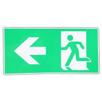 Fluchtwegschild Notausgang Pfeil nach links, selbstklebend - Manutan Expert