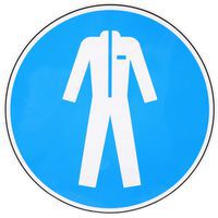 Gebotsschild - Schutzkleidung vorgeschrieben - Selbstklebend
