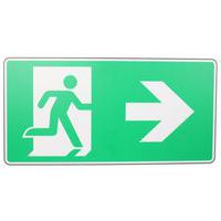 Schild - Notausgang Pfeil nach rechts - PVC - Manutan Expert