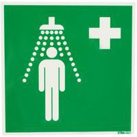 Photolumineszierendes Schild - Sicherheitsdusche - Schild