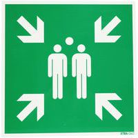 Photolumineszierendes Schild - Sammelplatz - Schild