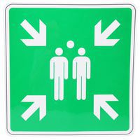 Fluchtwegschild Sammelstelle, selbstklebend - Manutan Expert