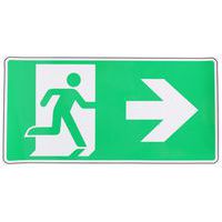 Schild Notausgang Pfeil nach rechts, selbstklebend - Manutan Expert