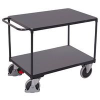 Werkstattwagen mit 2 Holzböden - 850 x 500 mm - Tragkraft 400 kg