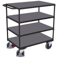 Ergonomischer Wagen mit 4 Holzplatten - Horizontale Stange - Tragkraft 500 kg