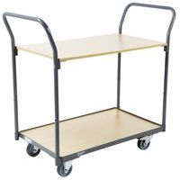 Wagen mit 2 Griffen und Holzböden - Tragkraft 250 kg - Manutan Expert