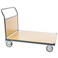 Wagen mit festem Bügel und Holzwand, Tragkraft 400 bis 500 kg - Manutan Expert