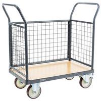 Wagen mit 3 Gitterwänden - Tragkraft 400 bis 500 kg - Manutan Expert