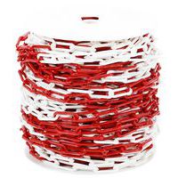 Kunststoffkette auf Spule – rot/weiß