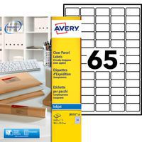 Transparentes Mini-Etikett 38,1 x 21,2 mm - bedruckbar mit Tintenstrahldruckern