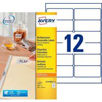 Neu positionierbare weiße Etiketten Avery - Bedruckbar mit Laser- und Tintenstrahldruckern sowie Kopierern