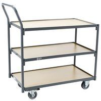 Wagen mit 3 Böden und vertikalem Griff - 250 kg - Manutan Expert