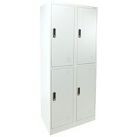 Metallspind, 4 Fächer, grau - 2 Säulen - Manutan Expert