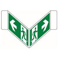 Sicherheits-/Fluchtwegschild in V-Form - Notausgang links