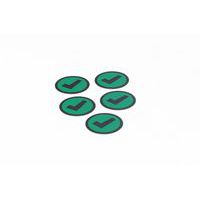 Satz mit 5 grünen Magneten mit Symbol „Häkchen“ - Smit Visual