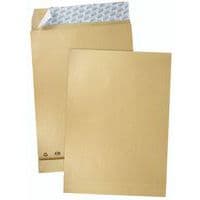 Versandtasche aus braunem Kraftpapier 120 g - mit 3 cm langen Falten - 50 Stück