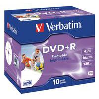 Beschreibbare DVD+R 16x – 10er-Pack Verbatim