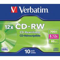 Wiederbeschreibbare CD-RW, 12x – 10er-Pack Verbatim