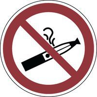 Verbotsschild - Dampfen von E-Zigaretten verboten - Aluminium