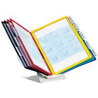 Schreibtisch- oder Wandhalter Vario Pro - 10 verschiedenfarbige Sichttafeln A4
