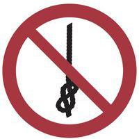 Verbotsschild - Knoten von Seilen verboten - Aluminium
