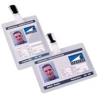 Badge-Halter laminierbar vertikal/horizontal - mit Clip