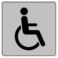 Piktogramm aus Polystyrol gemäß ISO 7001 - Behindertentoilette