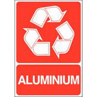Hinweisschild für Mülltrennung - Aluminium