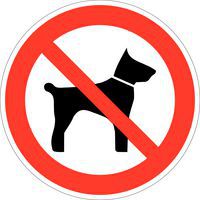 Verbotsschild - „Hundeverbot“ - Aufkleber