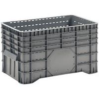 Stapelbare Palettenbox - durchbrochene Wände - auf Füßen - Manutan Expert, Gesamtinhalt: 300 L