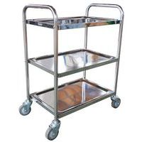 Edelstahlwagen - 3 Platten - Tragkraft 100 kg - Manutan