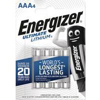 Lithiumbatterie Ultimate - AAA/LR03 - 1,5 V - 4 Stück - Energizer