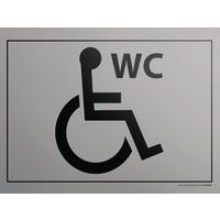 Graviertes Schild Behinderten-WC 10 x 14 cm