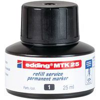 Tintennachfüllpackung für Permanent-Marker - schwarz - MTK25 - Edding