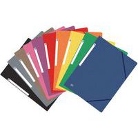 Dokumentenmappe mit 3 Klappen und Haltegummis A4 Topfile - Manila-Karton - Verschiedene Farben
