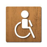 Türschild aus Holz - Behindertentoilette - Novap