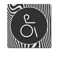 Design-Türschild aus Plexiglas - Behindertentoilette - Novap