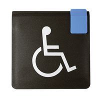 Türschild - Behinderten-WC - schwarz - Novap
